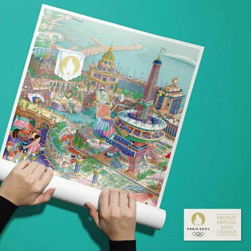 Paris Olympic Games 2024   Official Poster Print Sports Paris photo furniture