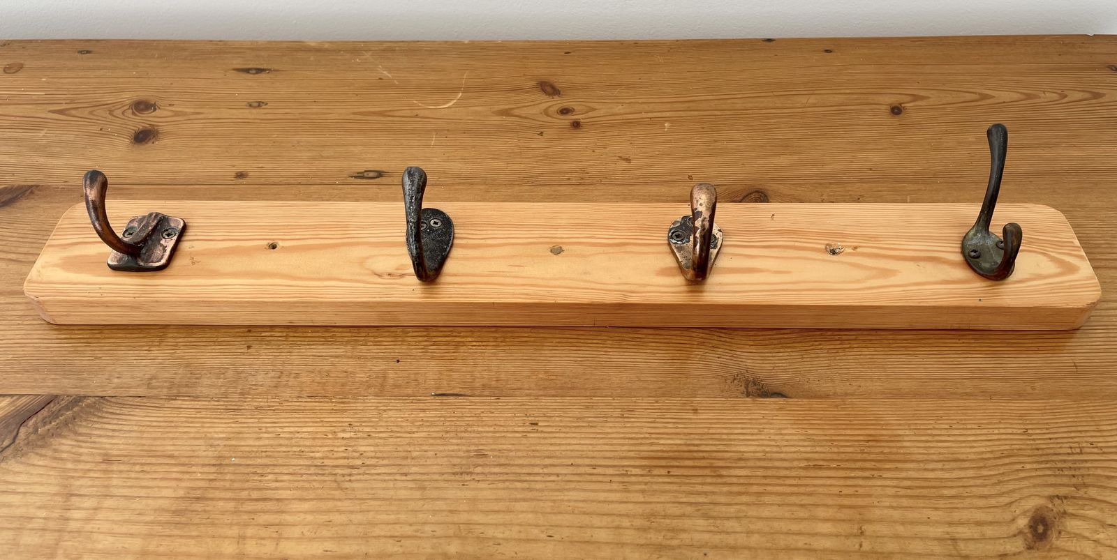 Antique Wall Coat Rack Hooks, 1800s photo 75.0