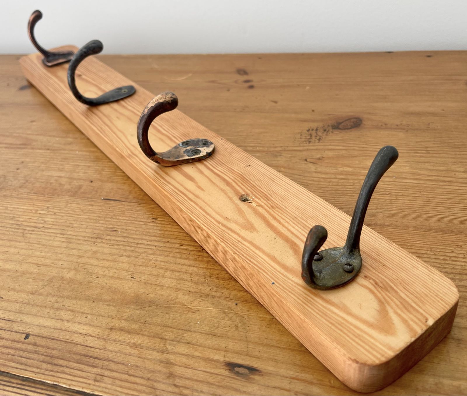 Antique Wall Coat Rack Hooks, 1800s photo vinterior
