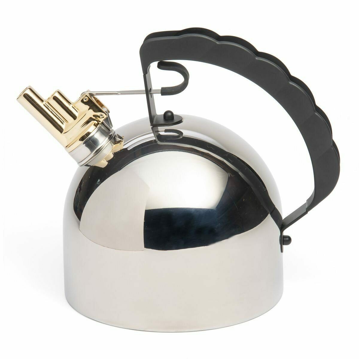 Kettle / Teapot   Richard Sapper For Alessi   Stainless Steel With Brass Whistle   Tested And Working (Large ø20)