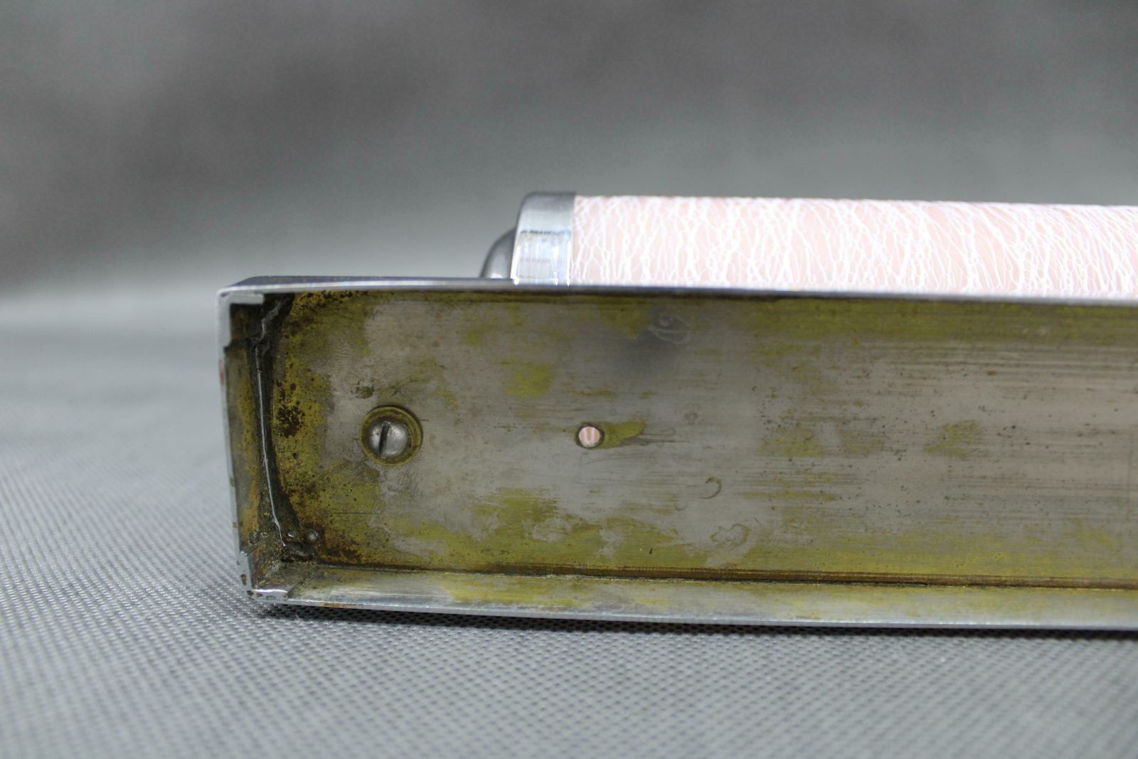 1930s Bauhaus Tubular Wall Light With Pink Glass, Czechoslovakia photo 581.0