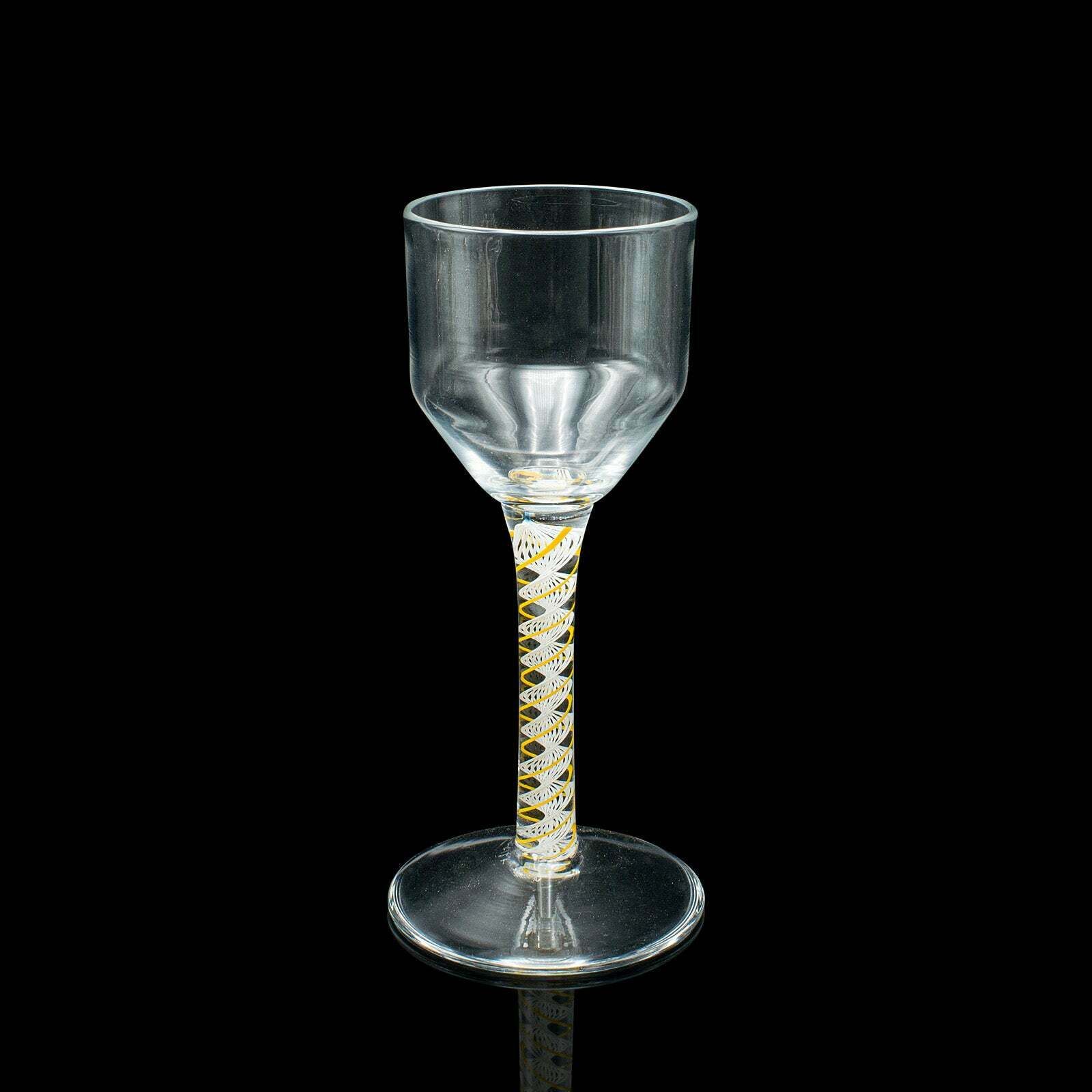 Set Of 8 Vintage Aperitif Glasses, English, Twist Stem, Spirits, Wine Glass photo Home Decor