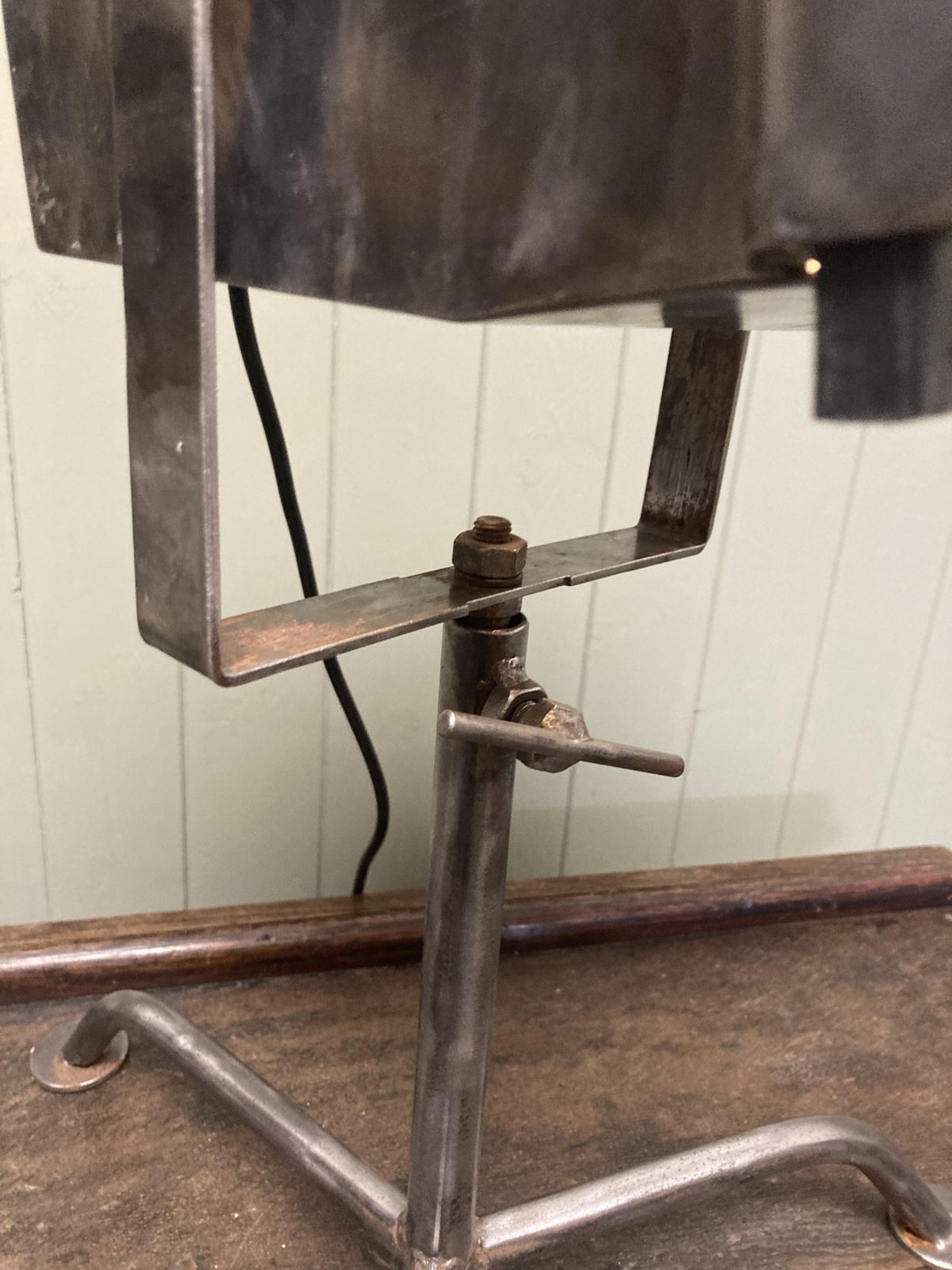 Vintage Film Spotlight Industrial Table Lamp photo vinterior