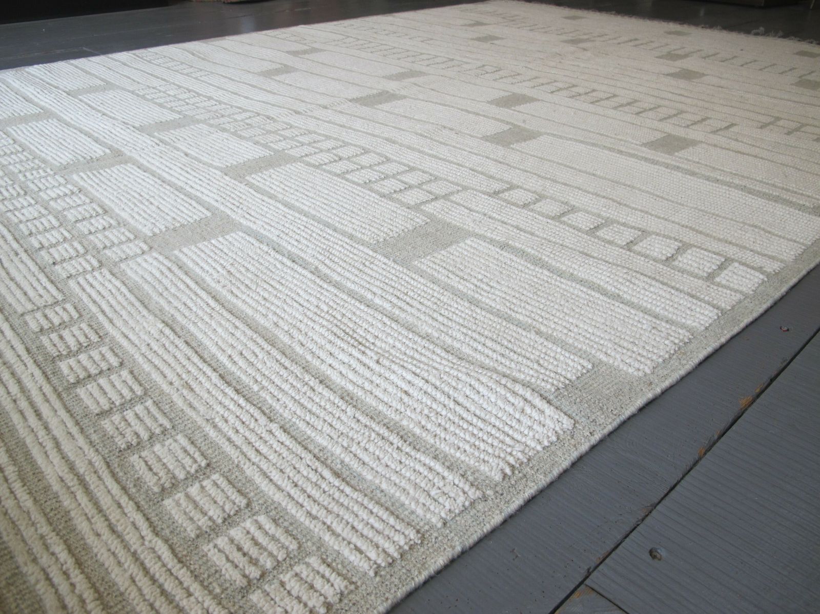 Modernist Hand Knotted Wool Carpet, 3.34m X 2.45m