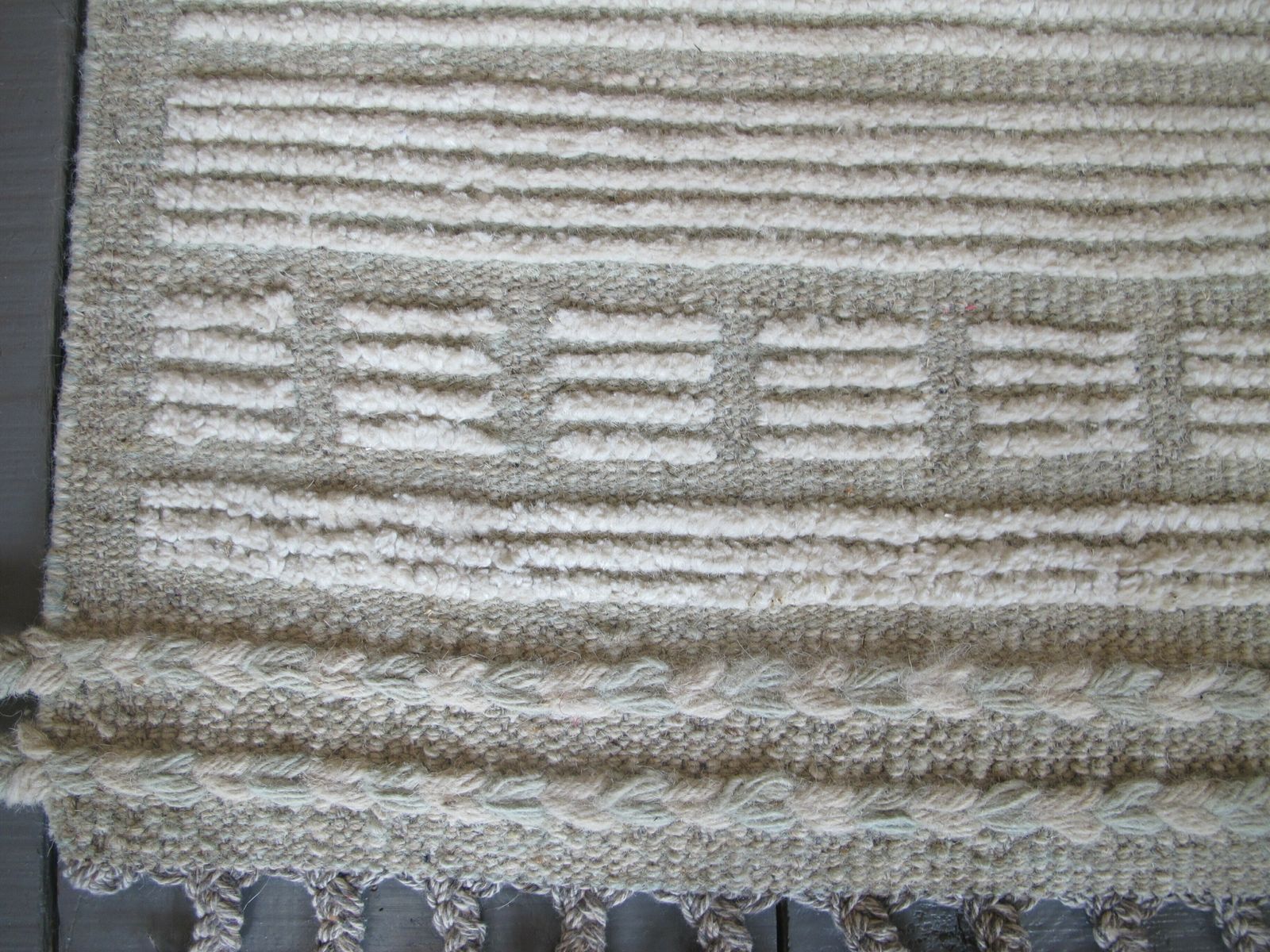 Modernist Hand Knotted Wool Carpet, 3.34m X 2.45m photo Textiles