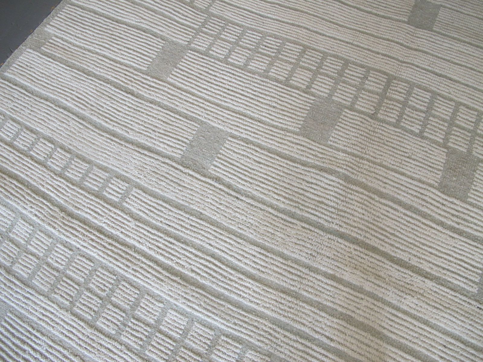 Modernist Hand Knotted Wool Carpet, 3.34m X 2.45m photo vintage
