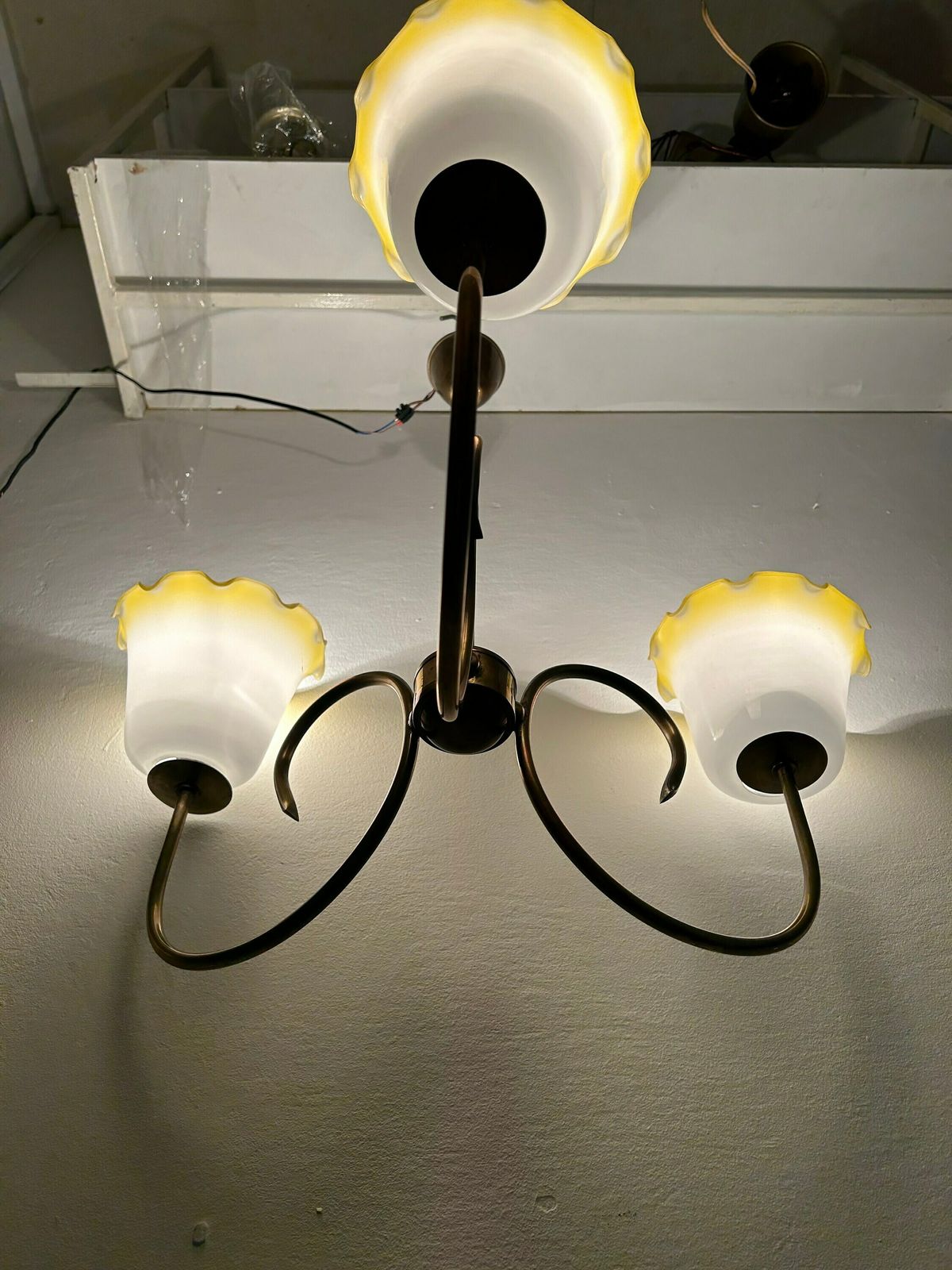 photo for sale Mid Century Ceiling Lamp / Pendant Light / 1950s /Retro Ceiling Lamp/Hanging Lamp/ Vintage Light/ Vintage Home Decor/Mcm Lamp
