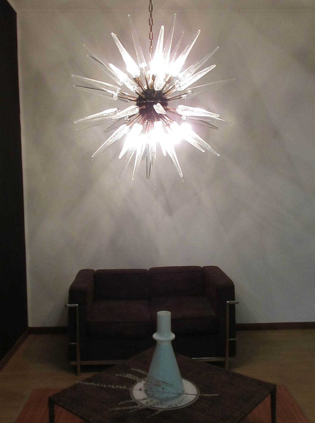 photo buy Exceptional Murano Trasparent Glass Sputnik Chandelier   51 Glasses