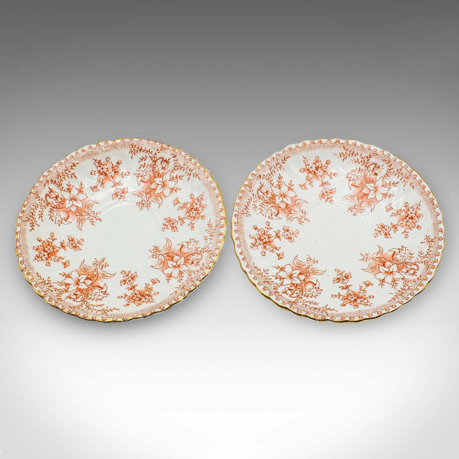 Antique Afternoon Tea Set, English, Bone China, Cup & Saucer, Plate, Victorian photo Home Decor