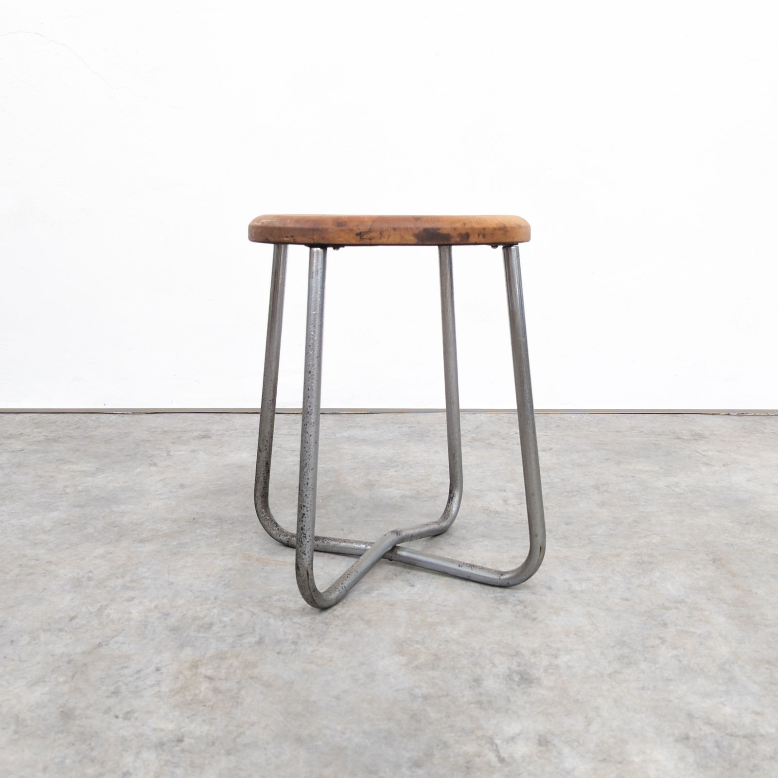 photo for sale Bauhaus Tubular Steel Hocker By Karel Ort For Gottwald