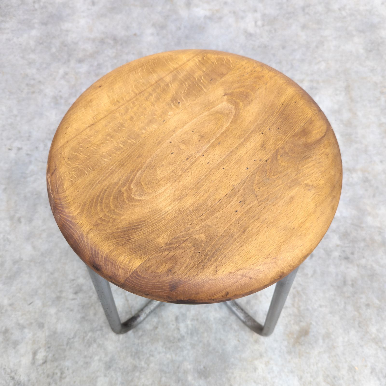 Furniture Bauhaus Tubular Steel Hocker By Karel Ort For Gottwald photo