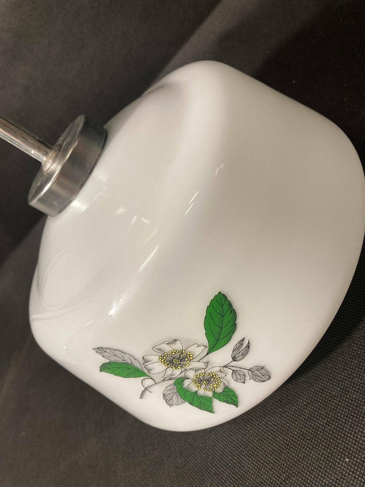 Vintage Kitchen Pendant Light / Mid Century Light / Retro Kitchen Light / Dancing Pair Applications On Glass /Yugoslavia / 1970s photo for sale