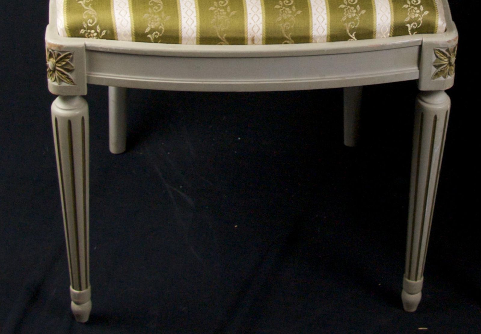 Gustavian Leksand Swedish Dining Chairs Pair In Gilt 20th Century Decorative photo for sale