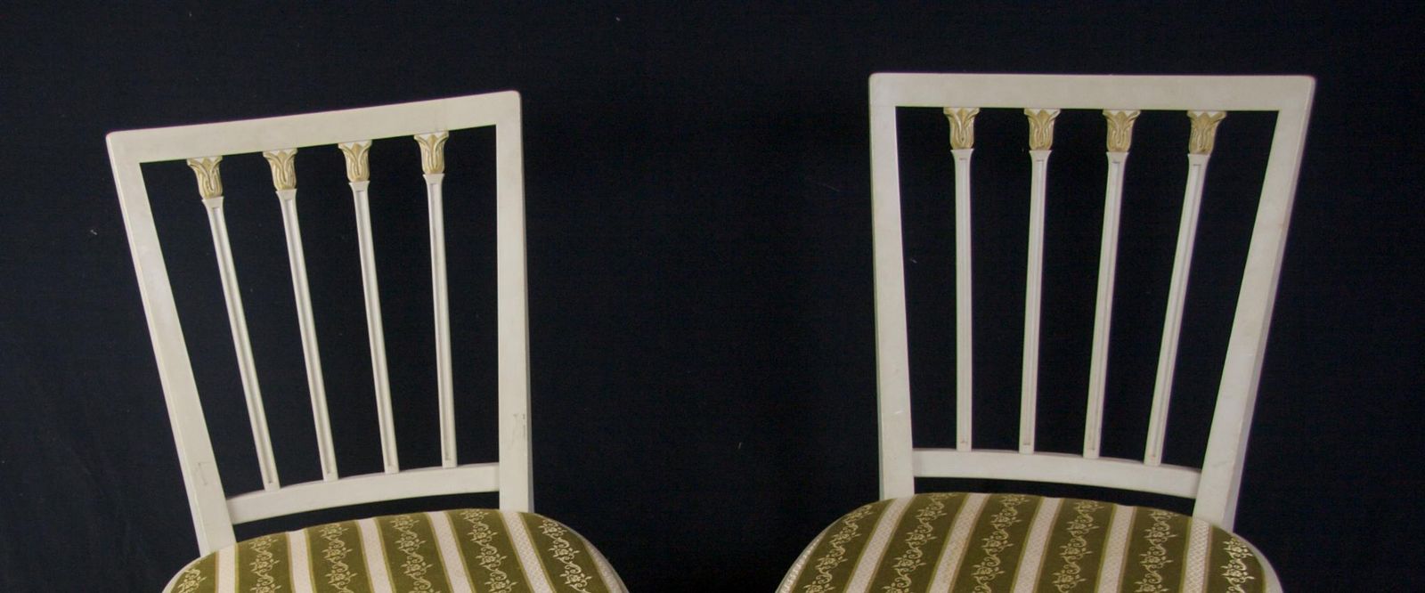 Gustavian Leksand Swedish Dining Chairs Pair In Gilt 20th Century Decorative photo Furniture