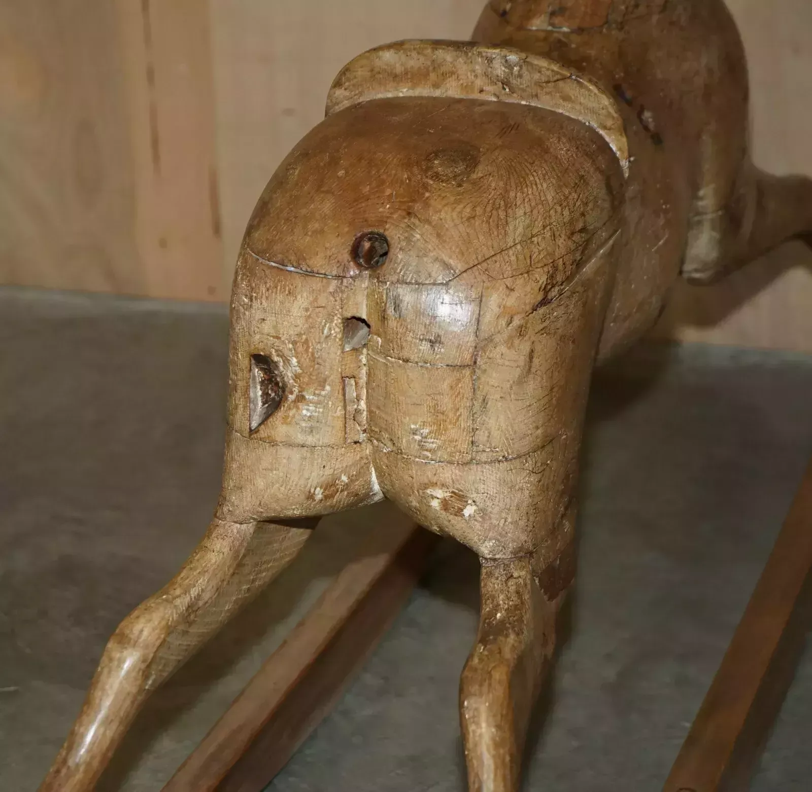 photo buy Sublime Large & Decorative Former Merry Go Round Antique Victorian Rocking Horse