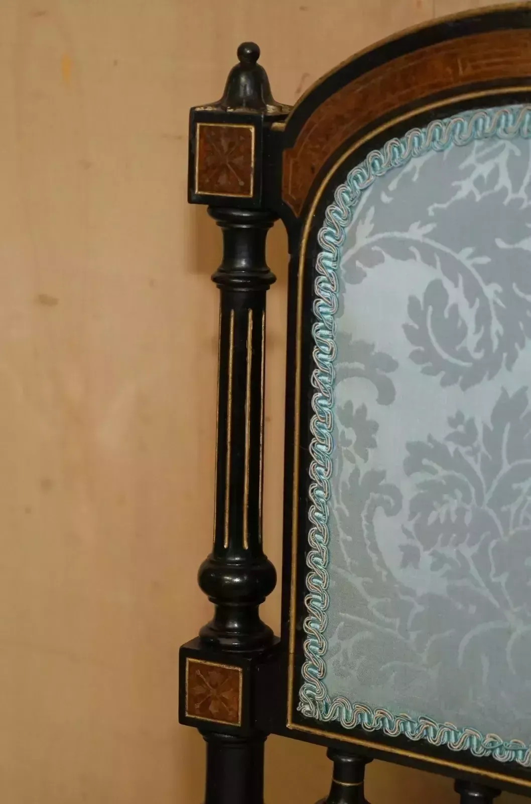 photo furniture Four Fine Burr Walnut Aesthetic Movement Dining Chairs With Grand Tour Plaques