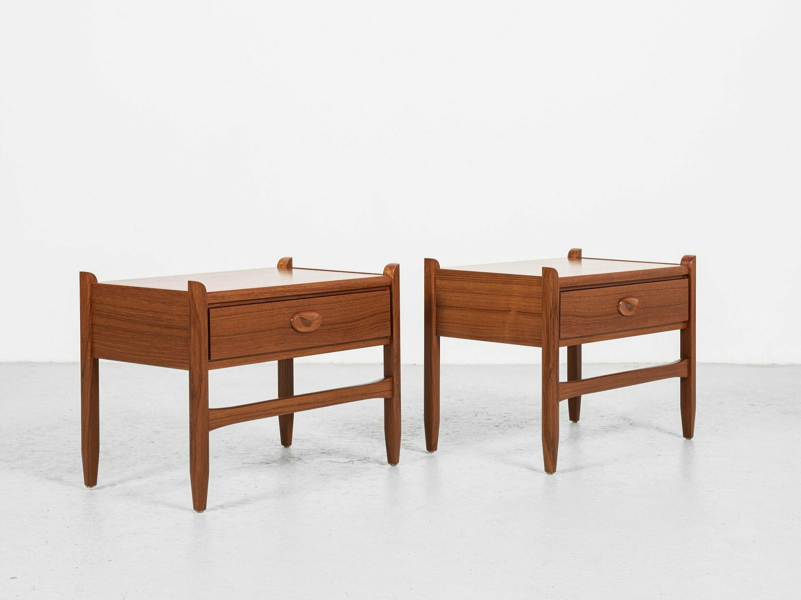 Midcentury Danish Pair Of Night Stands In Teak 1960s photo furniture