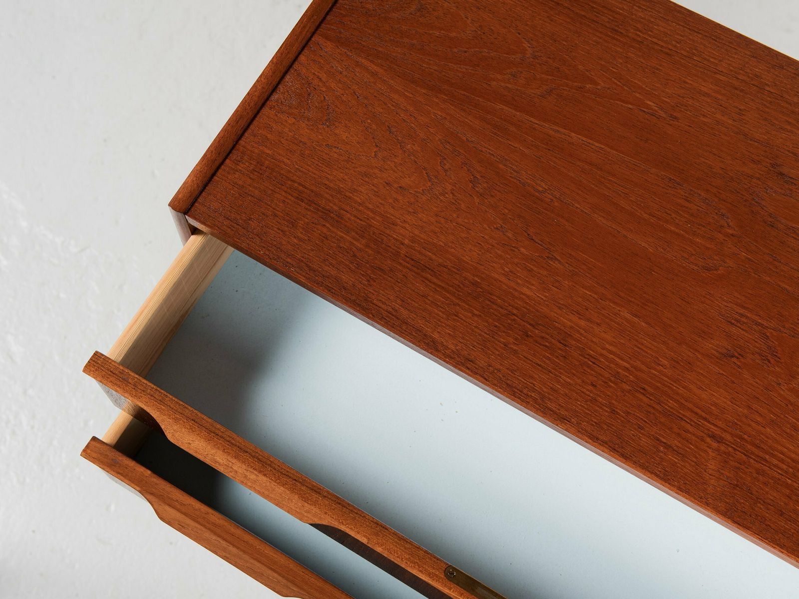 Midcentury Danish Chest Of 6 Drawers In Teak 1960s   Long Drawer Handle With 2 Handles photo Furniture