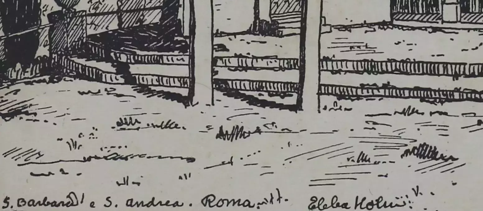 Woodcut Engraving By Ebba Holm. S Barbara E S Andrea Roma photo for sale