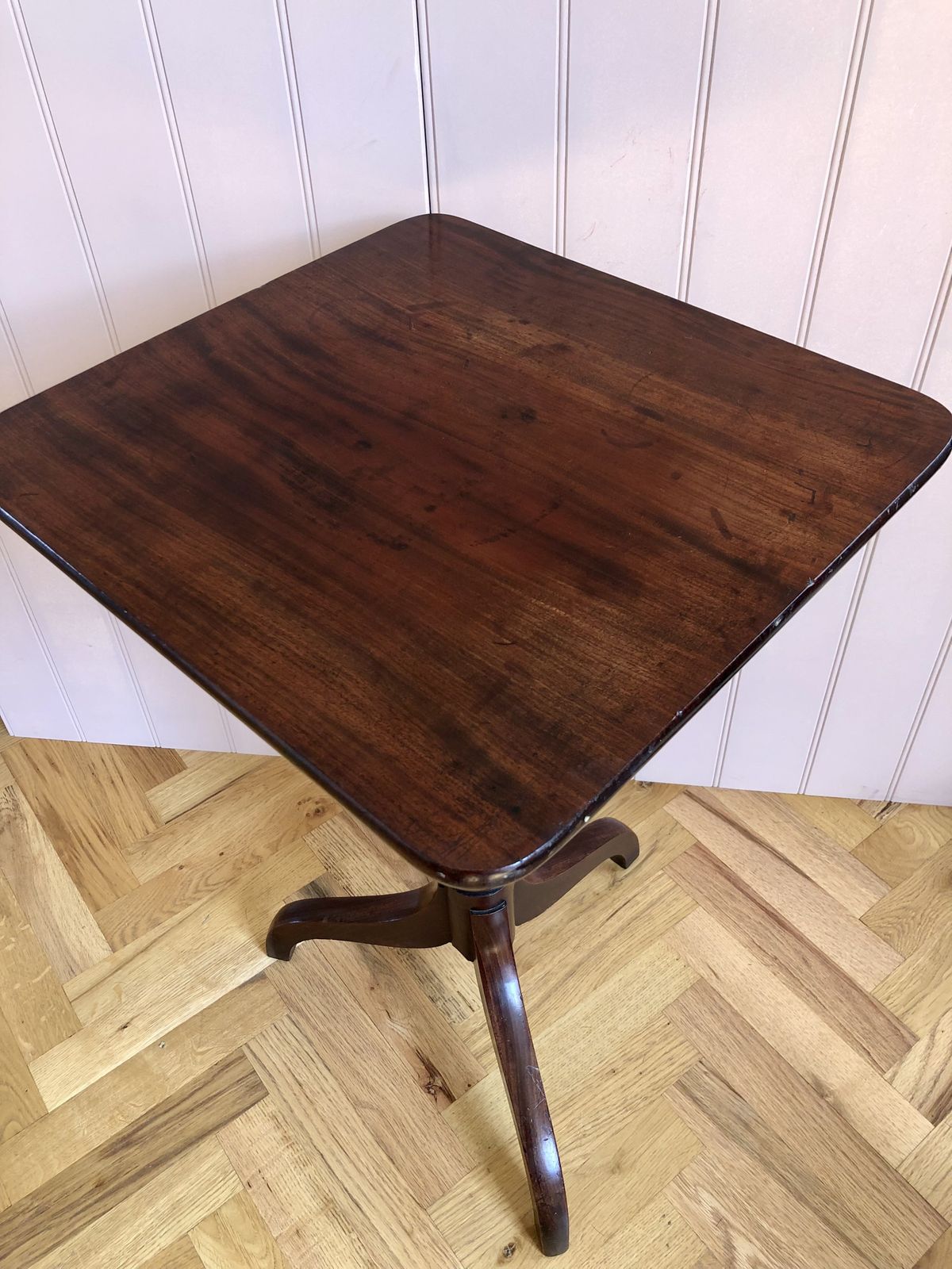 Antique Square Mahogany Wine Table photo vinterior