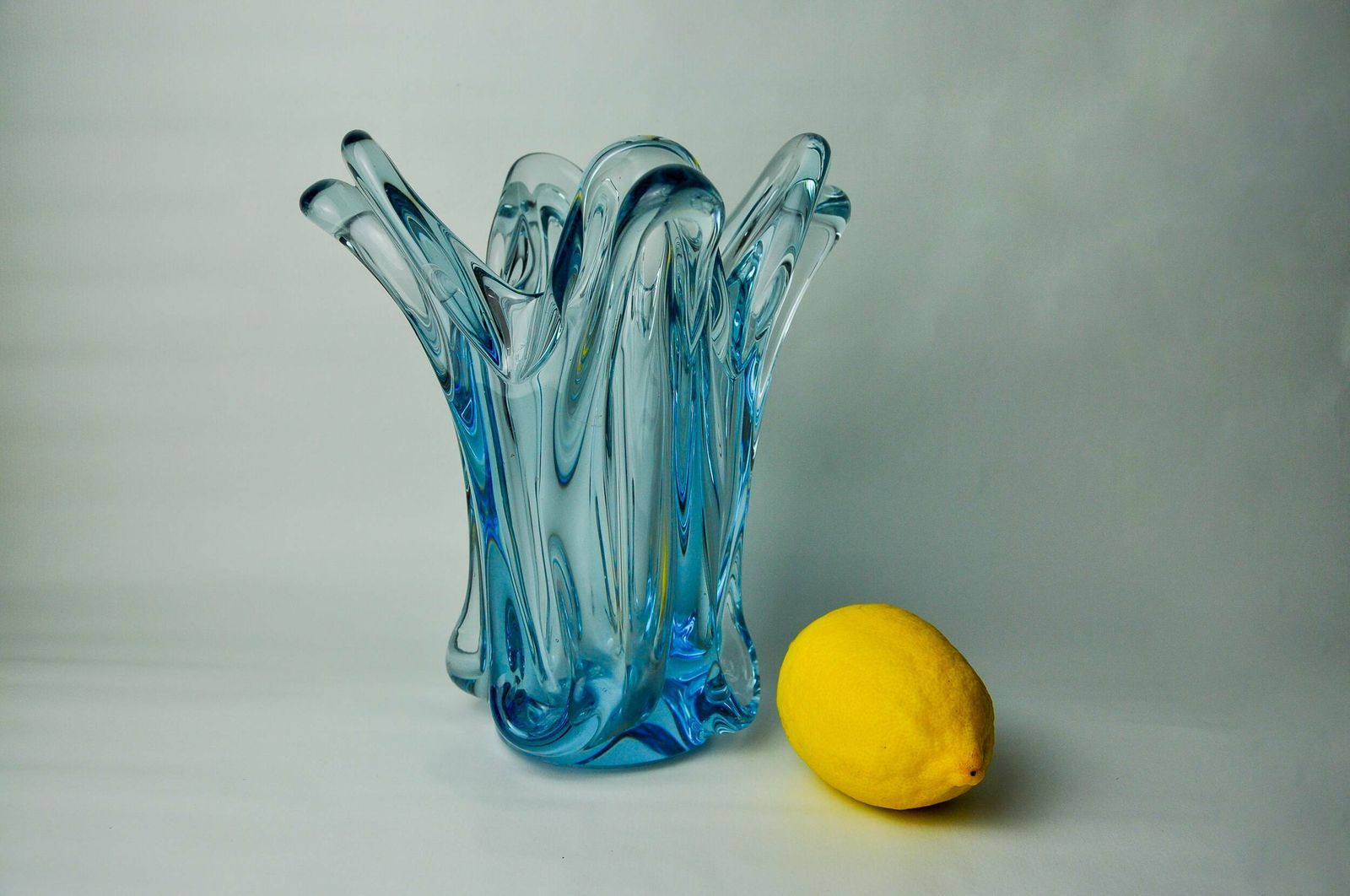 Blue Seguso Vase In Murano Glass, Italy, 1970 photo vinterior