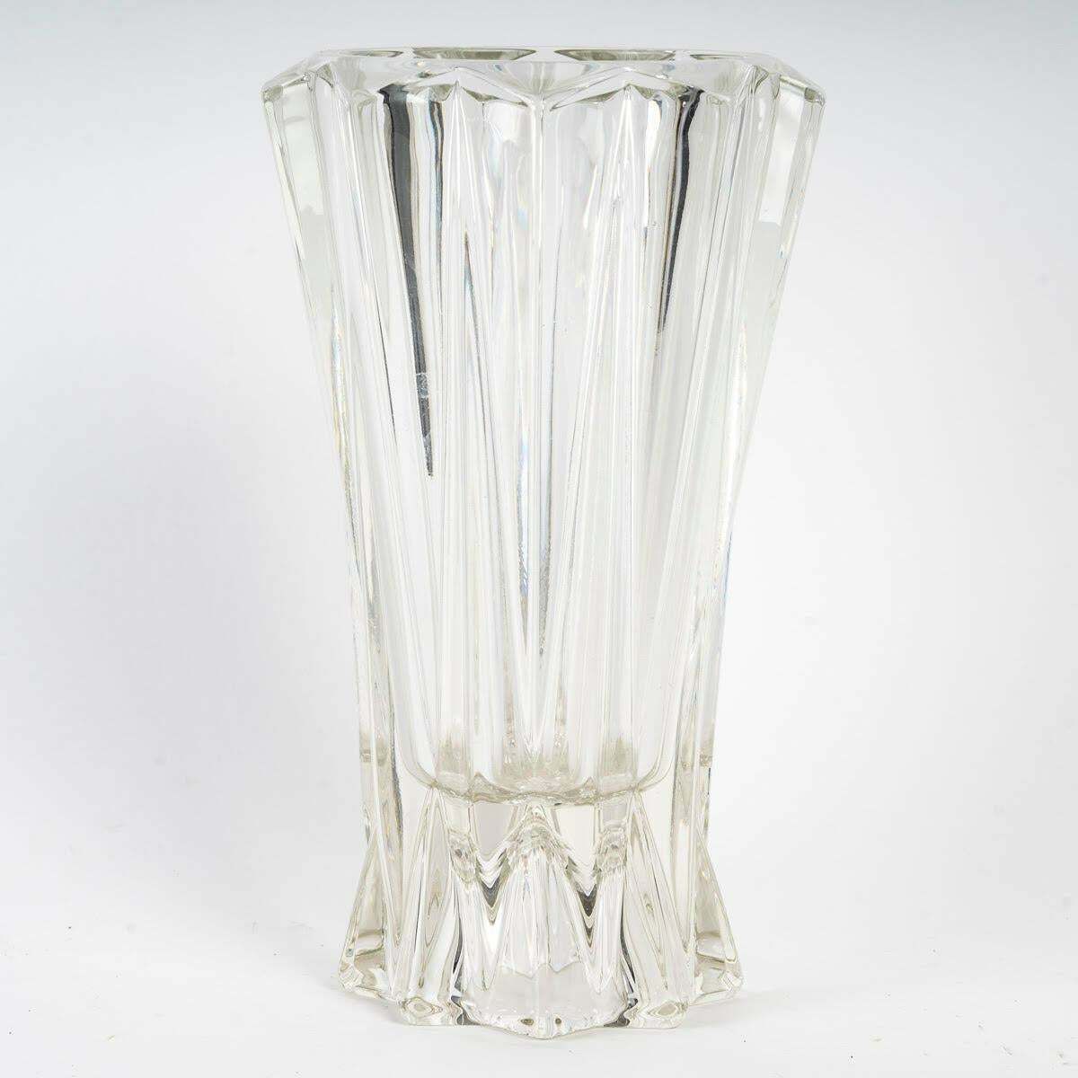1950's Moulded Glass Vase., 1950s photo furniture