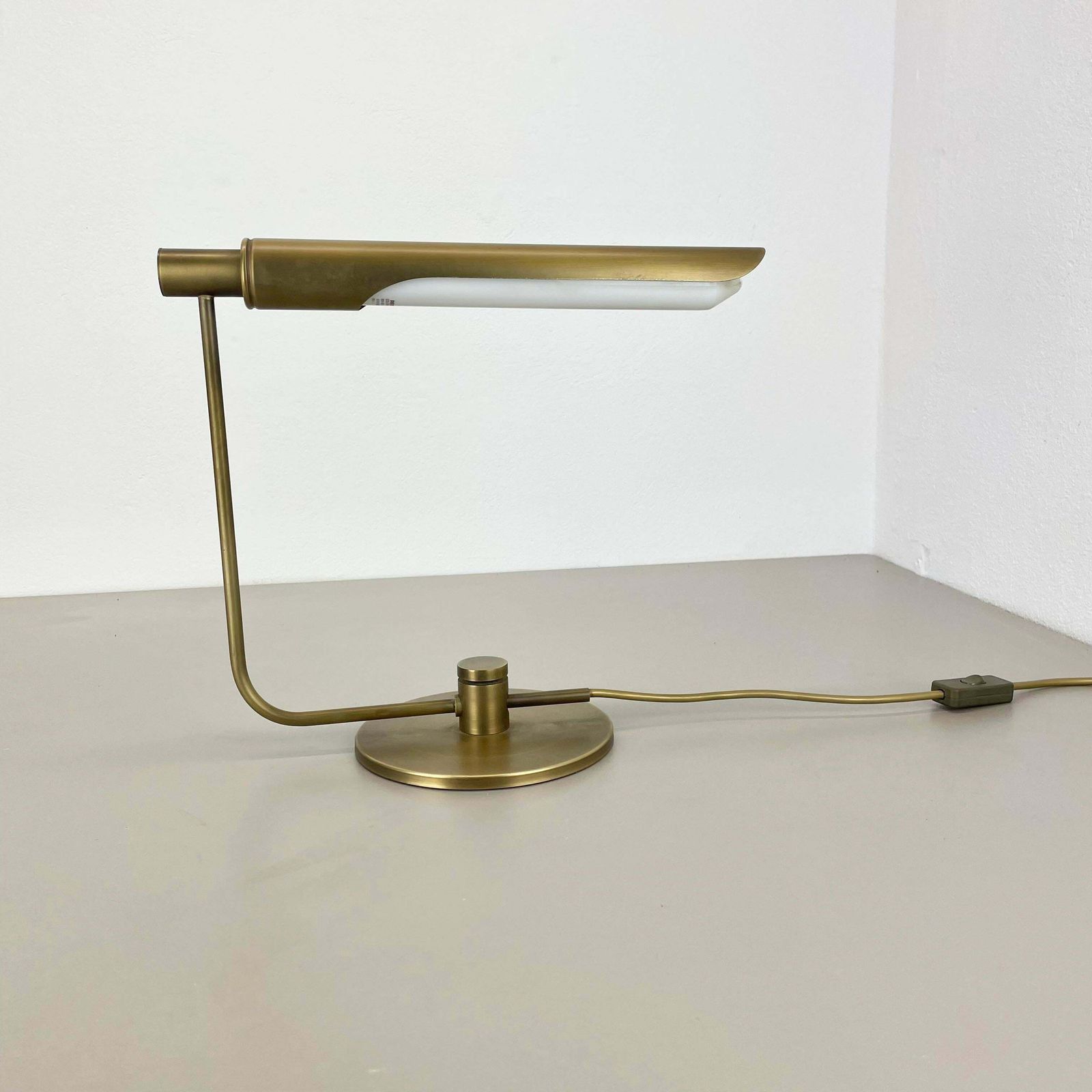 Brass Table Light By Rosemarie And Rico Baltensweiler Attrib., Switzerland 1970s photo furniture