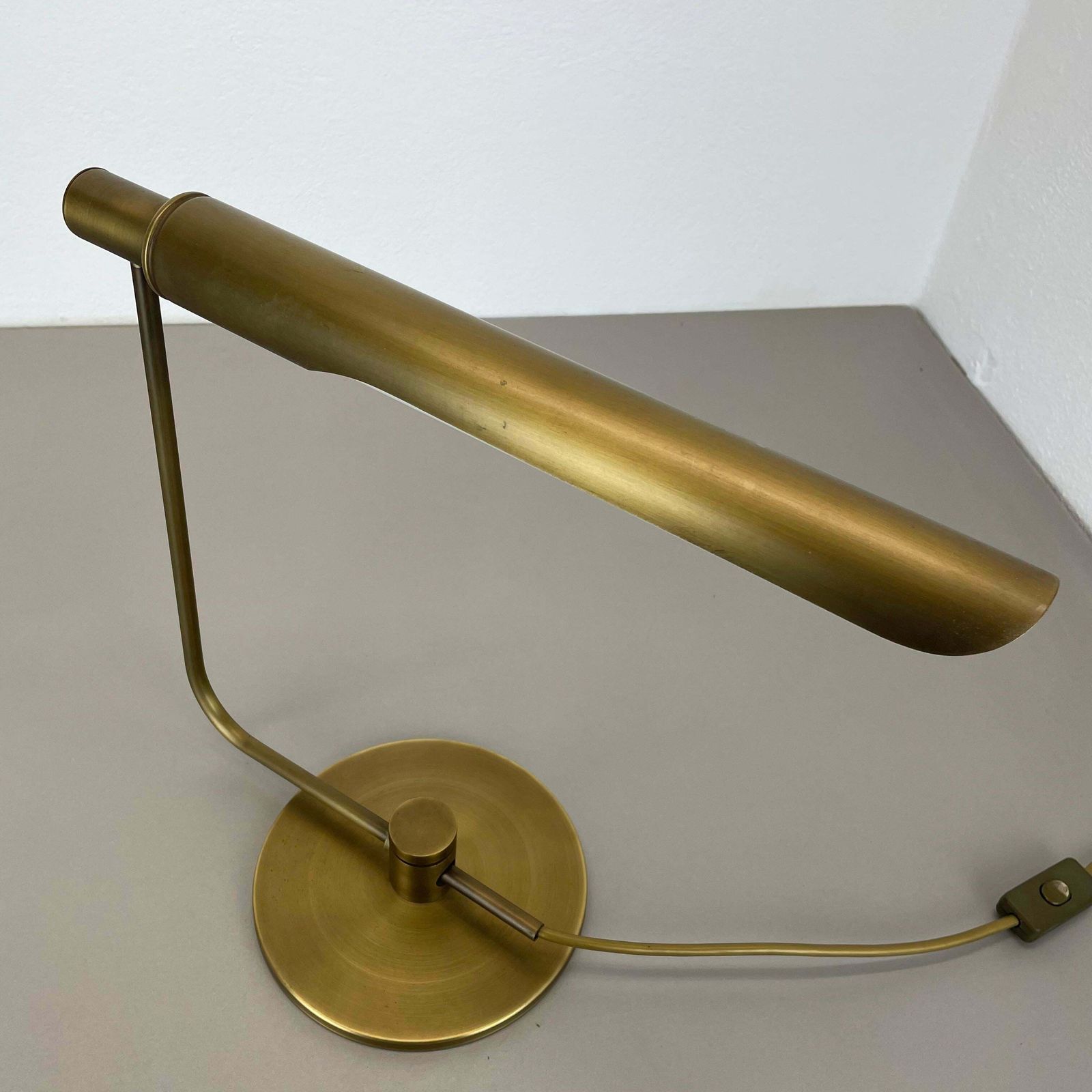 1090.0 Brass Table Light By Rosemarie And Rico Baltensweiler Attrib., Switzerland 1970s photo