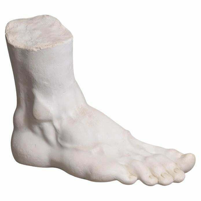 Sculpture Of A Giant Foot In Fine Plaster, 21st Century.
