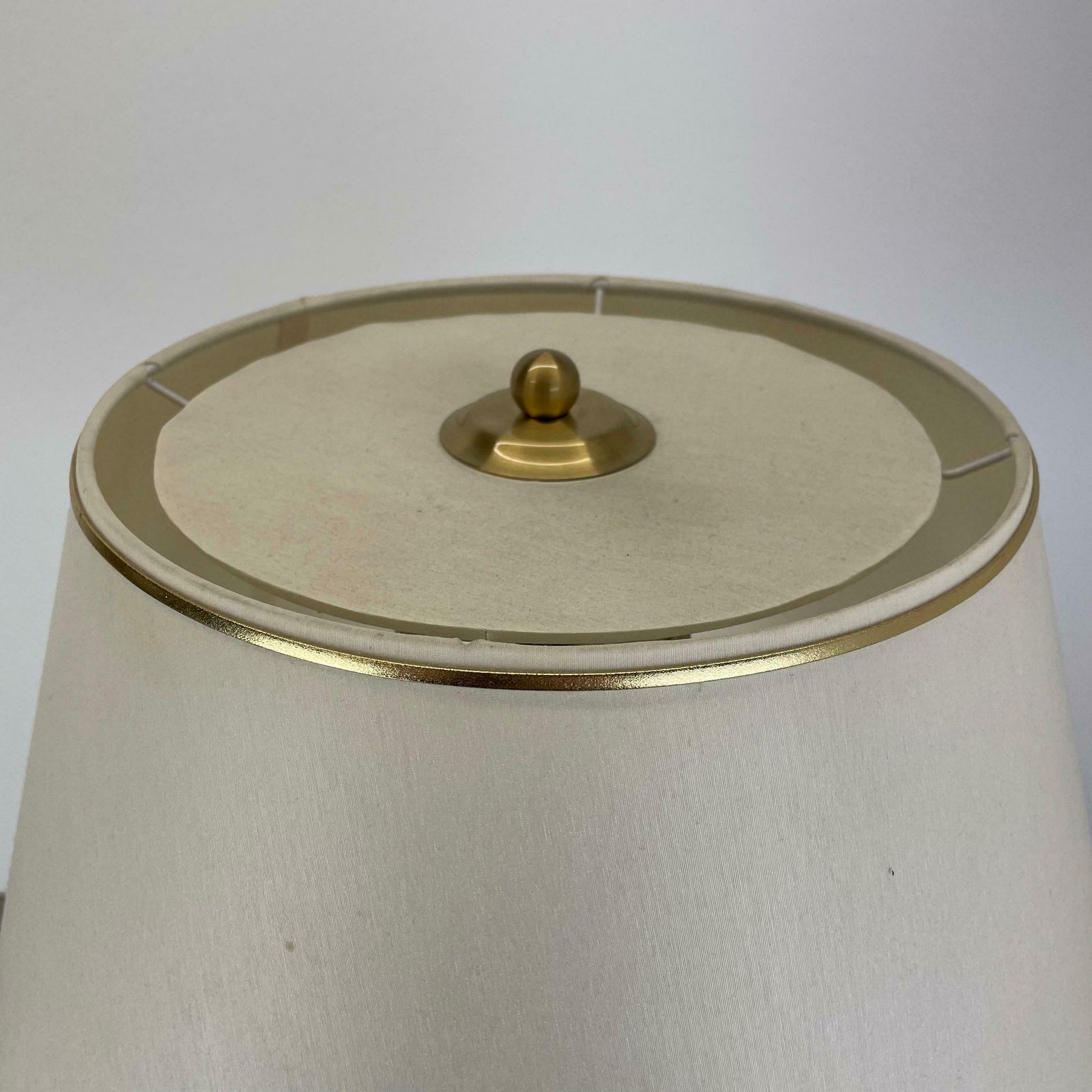 photo buy Heavy 71cm Hollywood Regency Style Brass And Acryl Table Light, Italy 1970s