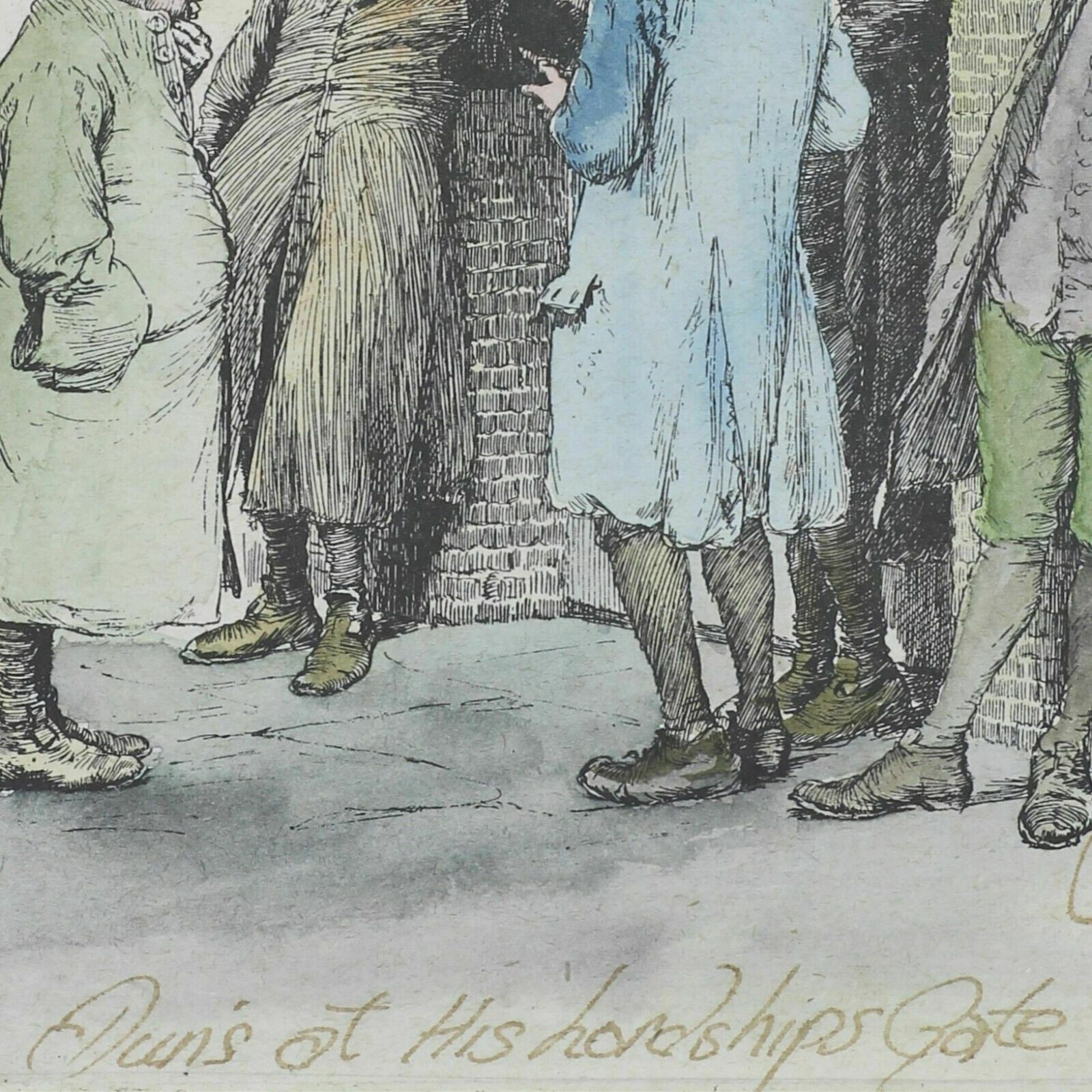 Set Of 3 Engravings Taken From Jonathan Swifts "A Description Of The Morning" photo vintage