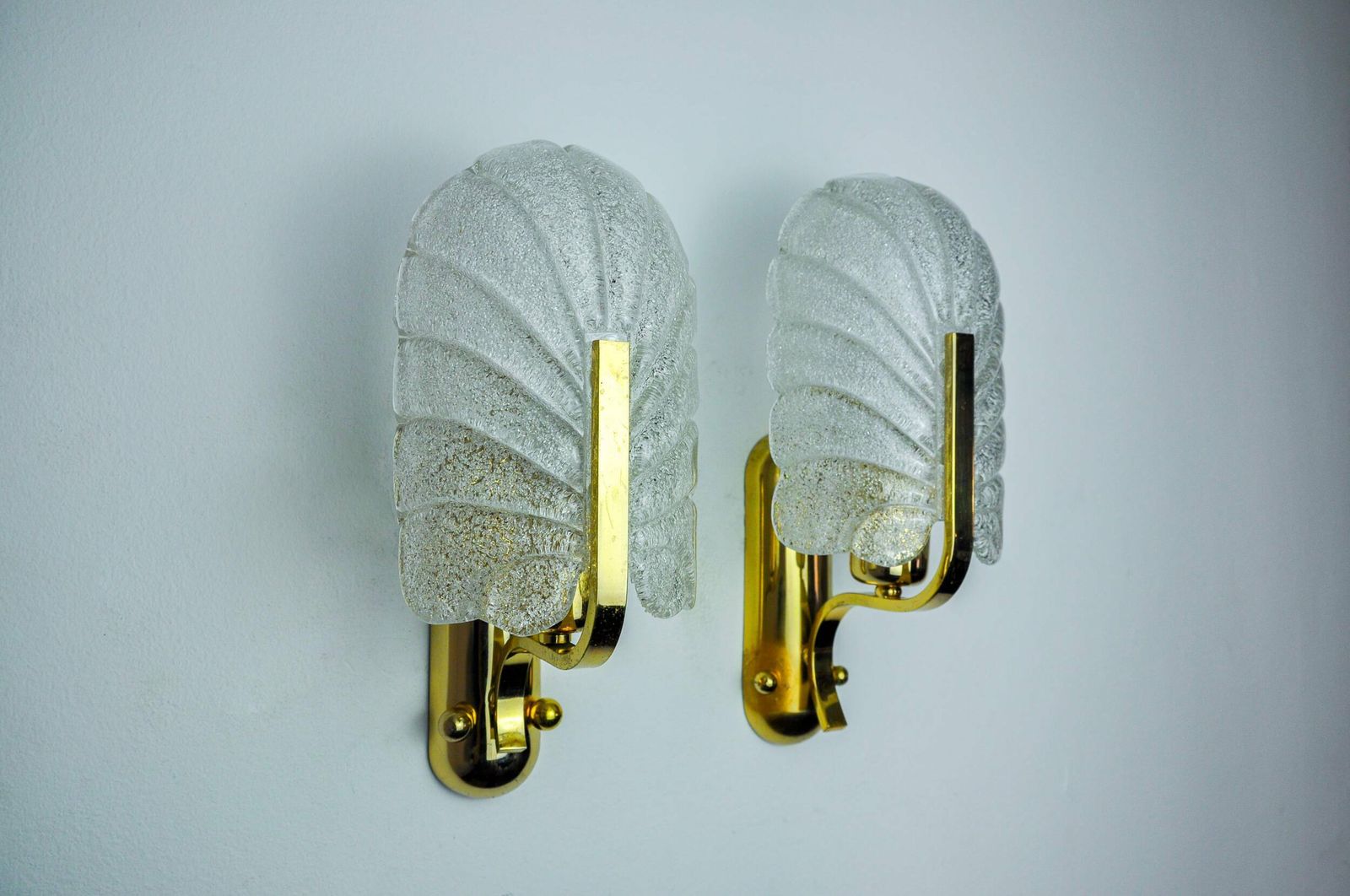 Pair Of "Leaf" Wall Lights By Carl Fagerlund, Murano Glass, Germany, 1970 photo furniture