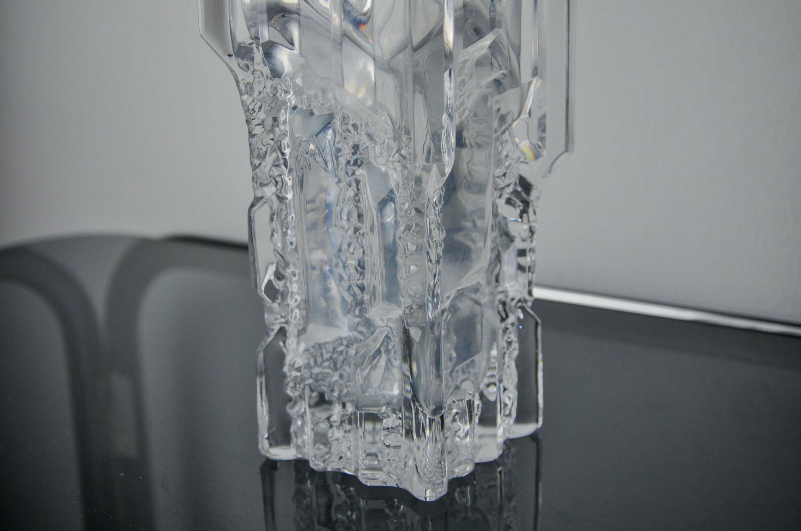 Limburg Vase With Ice Cube Effect In Glass, Germany, 1970 photo 725.0