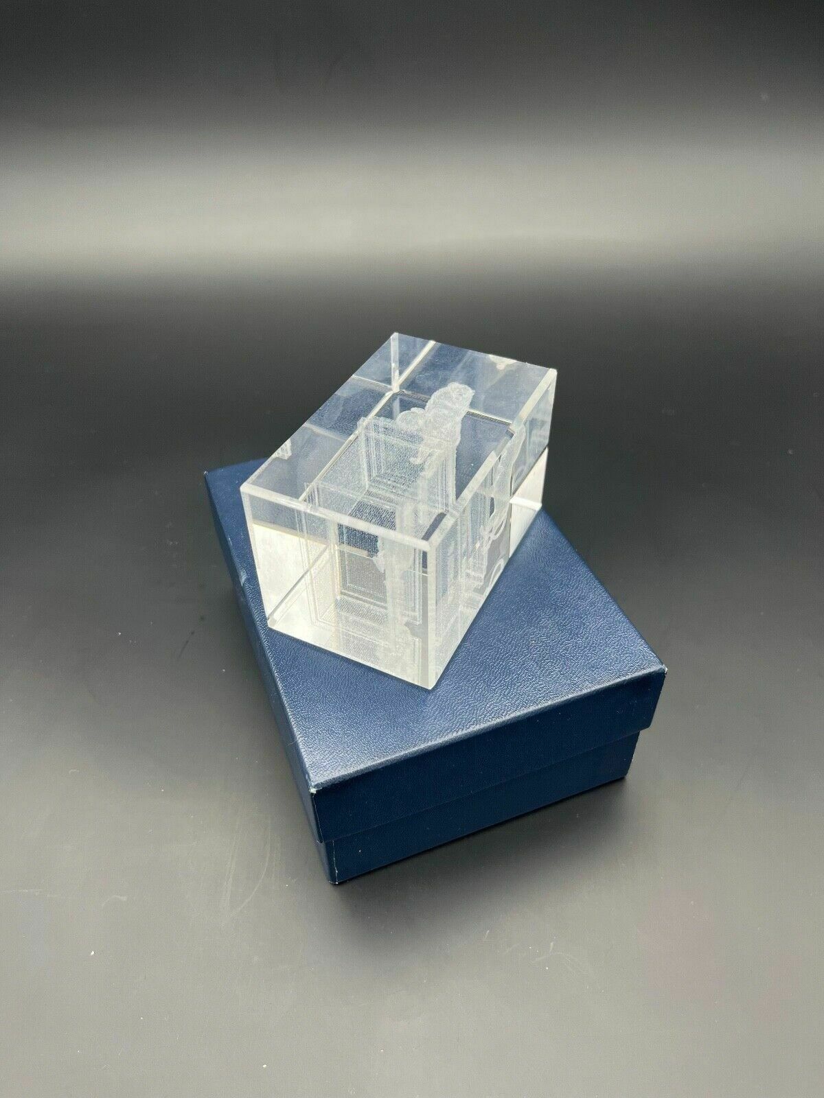 Waterloo 1815 Handmade Crystal Paperweight Souvenir Napoleonica Circa 1990 photo for sale