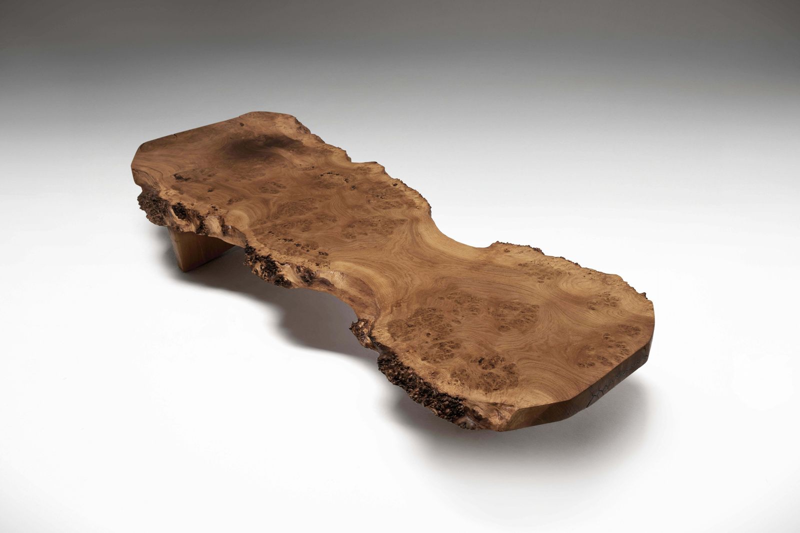Exceptional And Large Coffee Table, English Oak Burl, 1970s. photo Furniture
