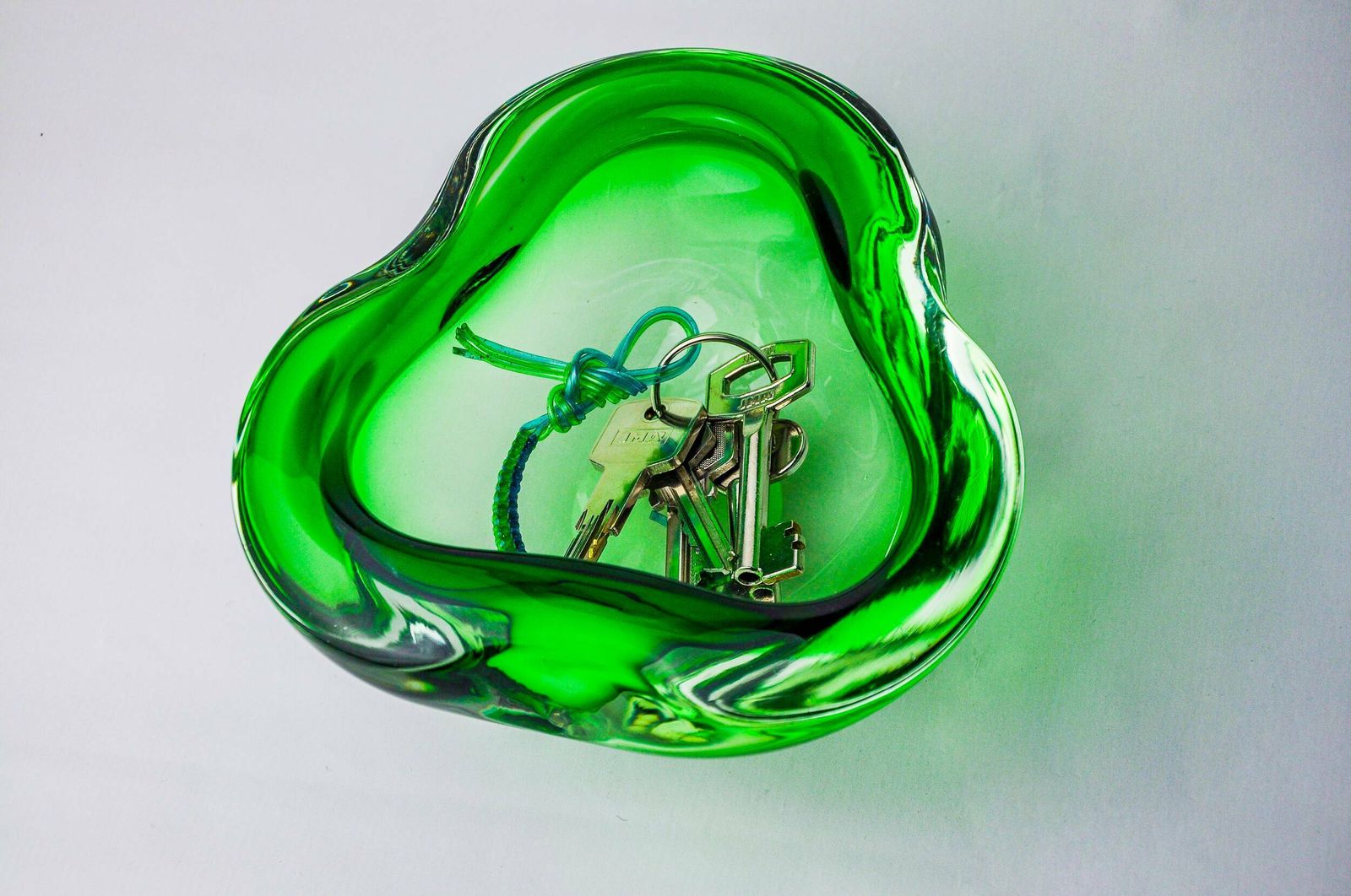 Green Sommerso Ashtray By Seguso, Murano Glass, Italy, 1970 photo furniture