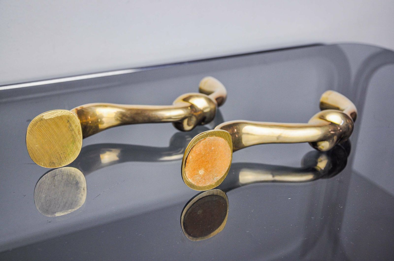 Pair Of Knot Candlesticks, Brutalist Design, Italy, 1970 photo buy