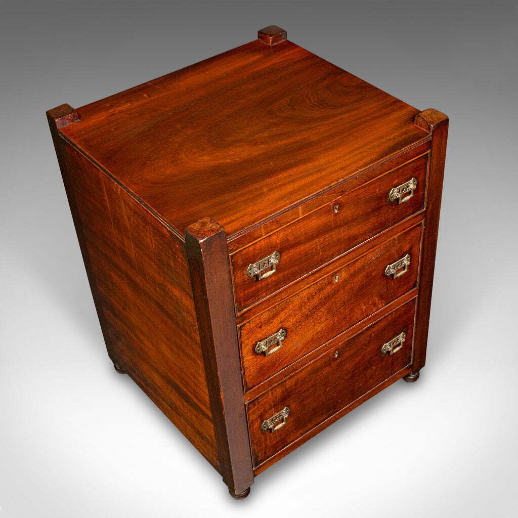 Antique Gentleman's Nightstand, English, Bedside Chest Of Drawers, Georgian photo buy