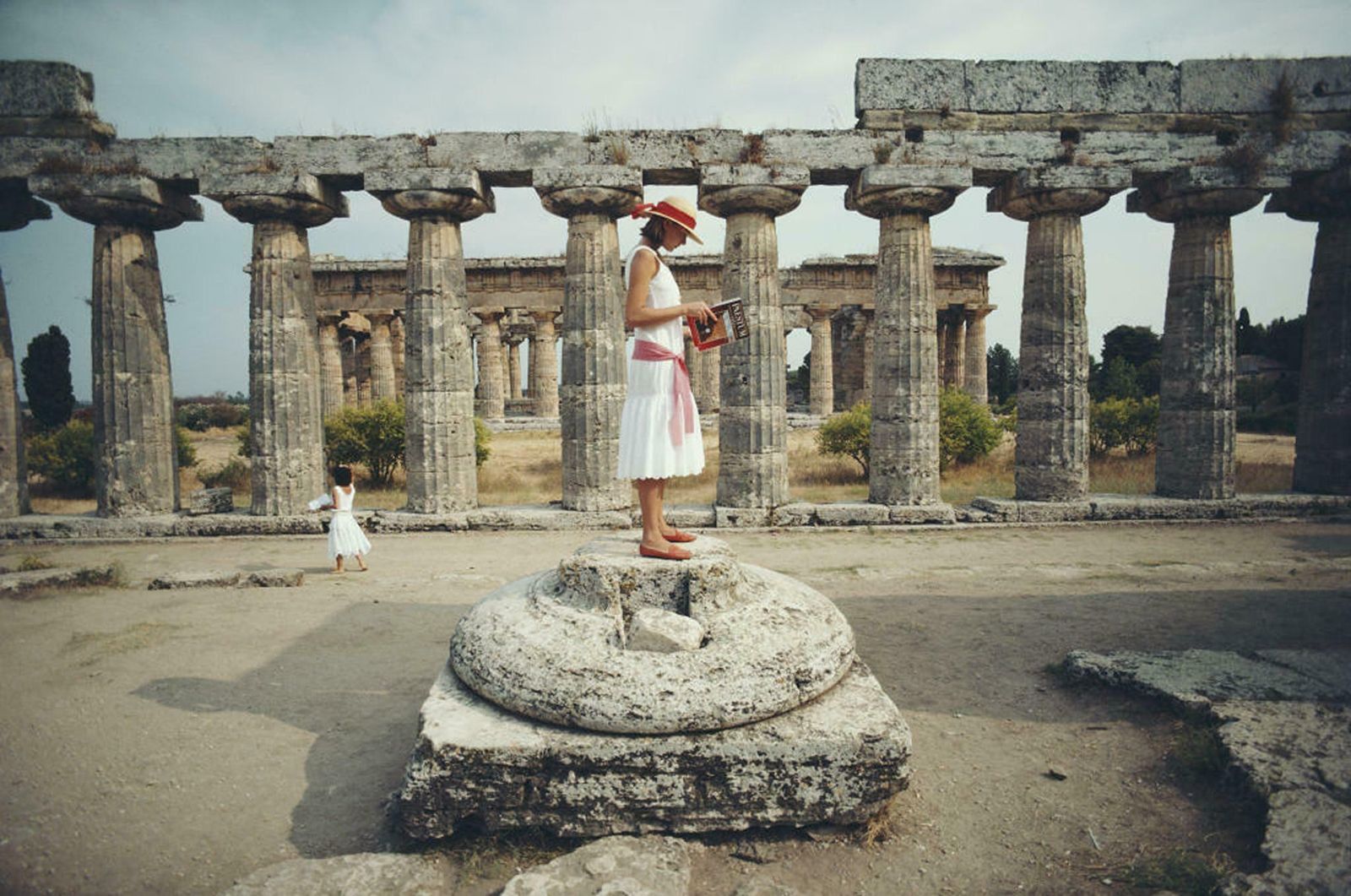 Laura Hawk At Paestum By Slim Aarons, Limited Edition Estate Stamped C Type