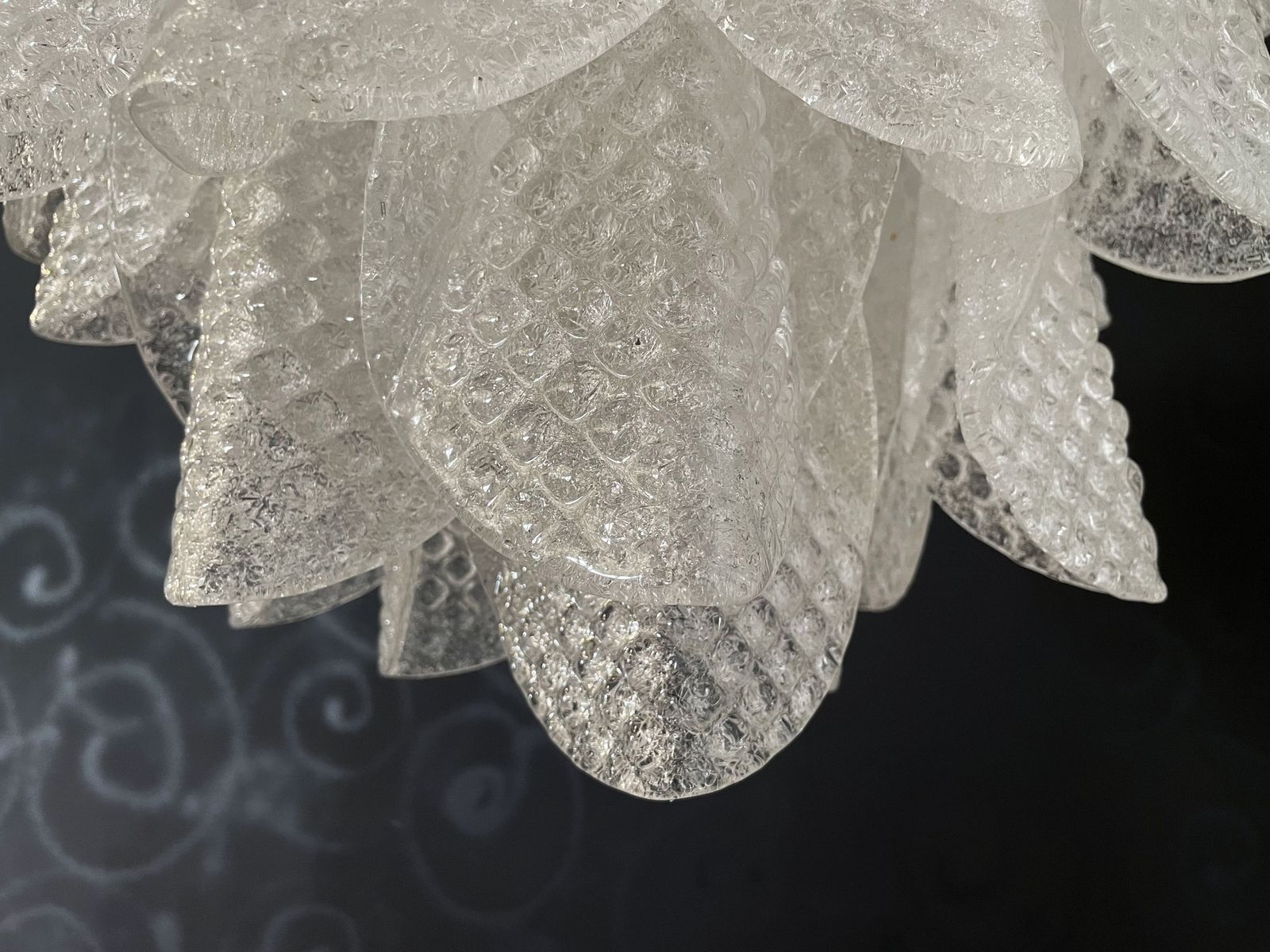 Italian Vintage Murano Chandelier   41 Glass Rondini photo for sale