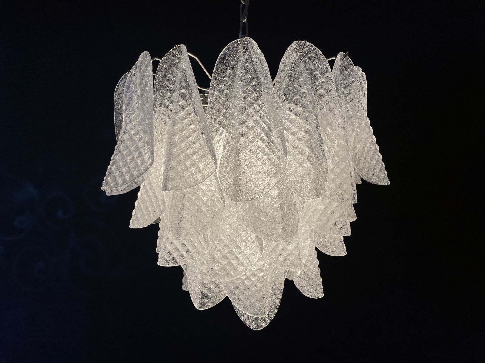 Lighting Italian Vintage Murano Chandelier   41 Glass Rondini photo