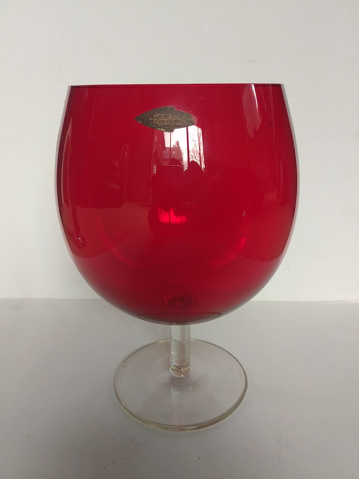 Nuutajarvi Notjo 1955 Blood Red  Aromilasi 1406 Saara Hopea Vase
