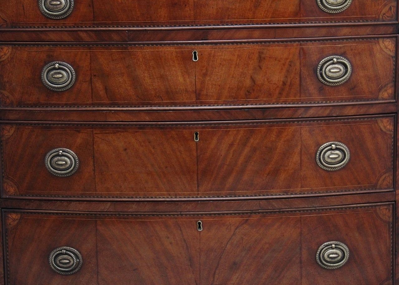 18th Century Inlaid Mahogany Chest photo for sale