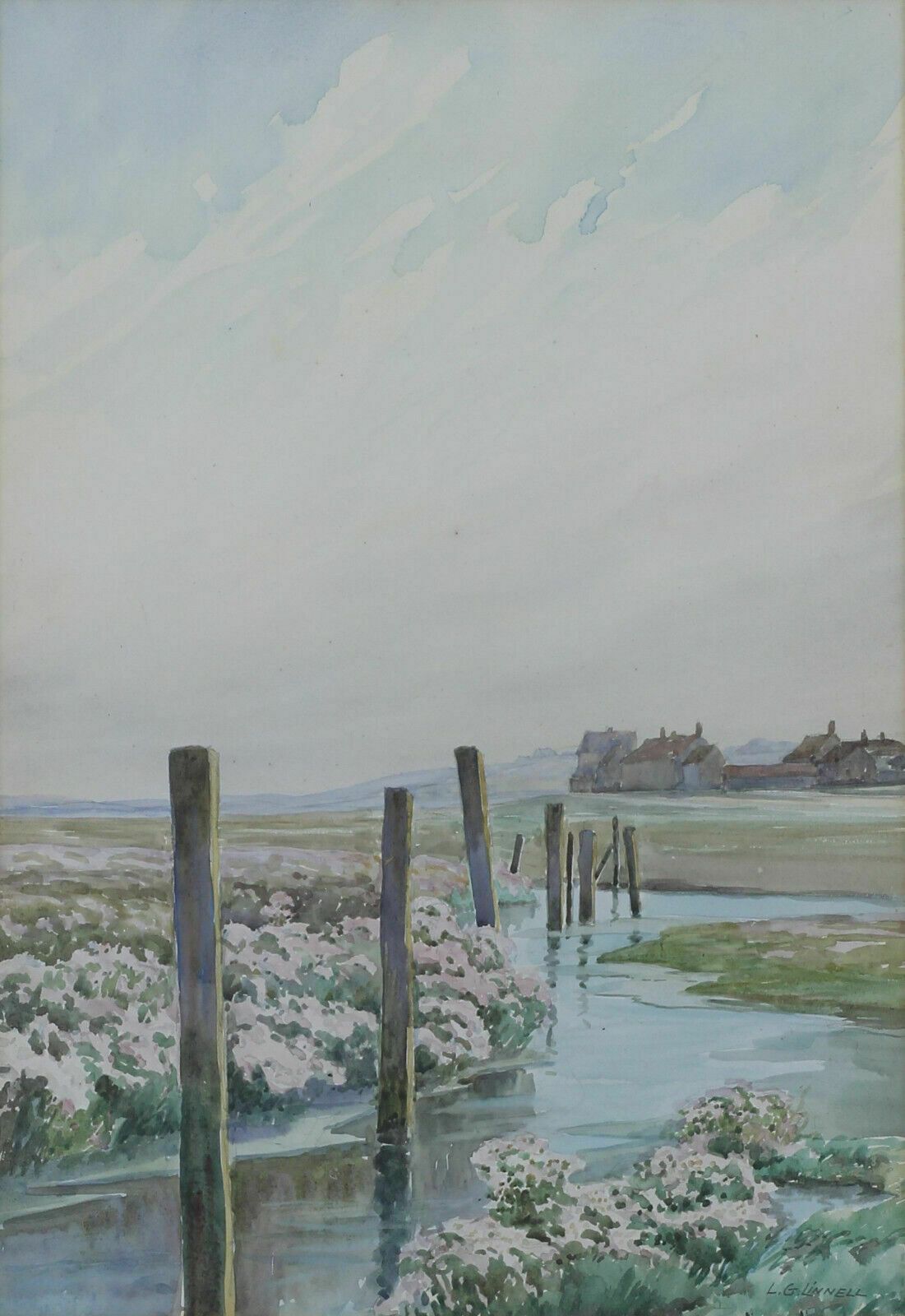 Watercolour Of A Marsh By Lawrence G Linnell photo furniture