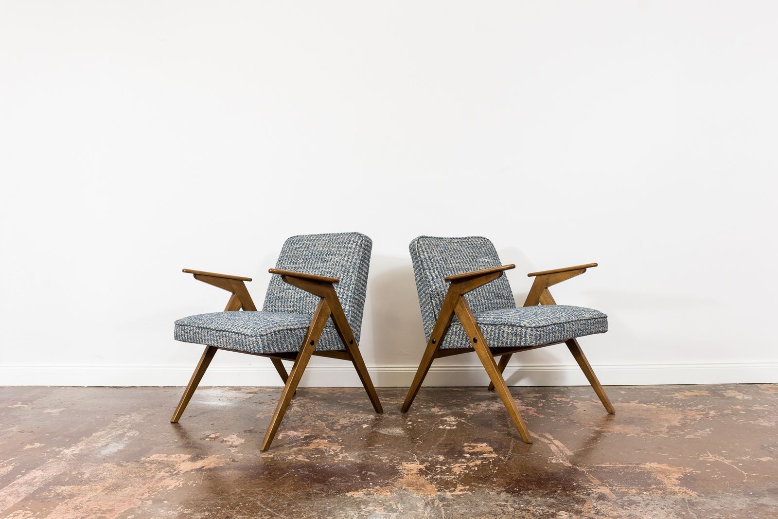 Customizable Pair Of Restored Mid Century "Bunny" Armchairs, 1970's photo Furniture