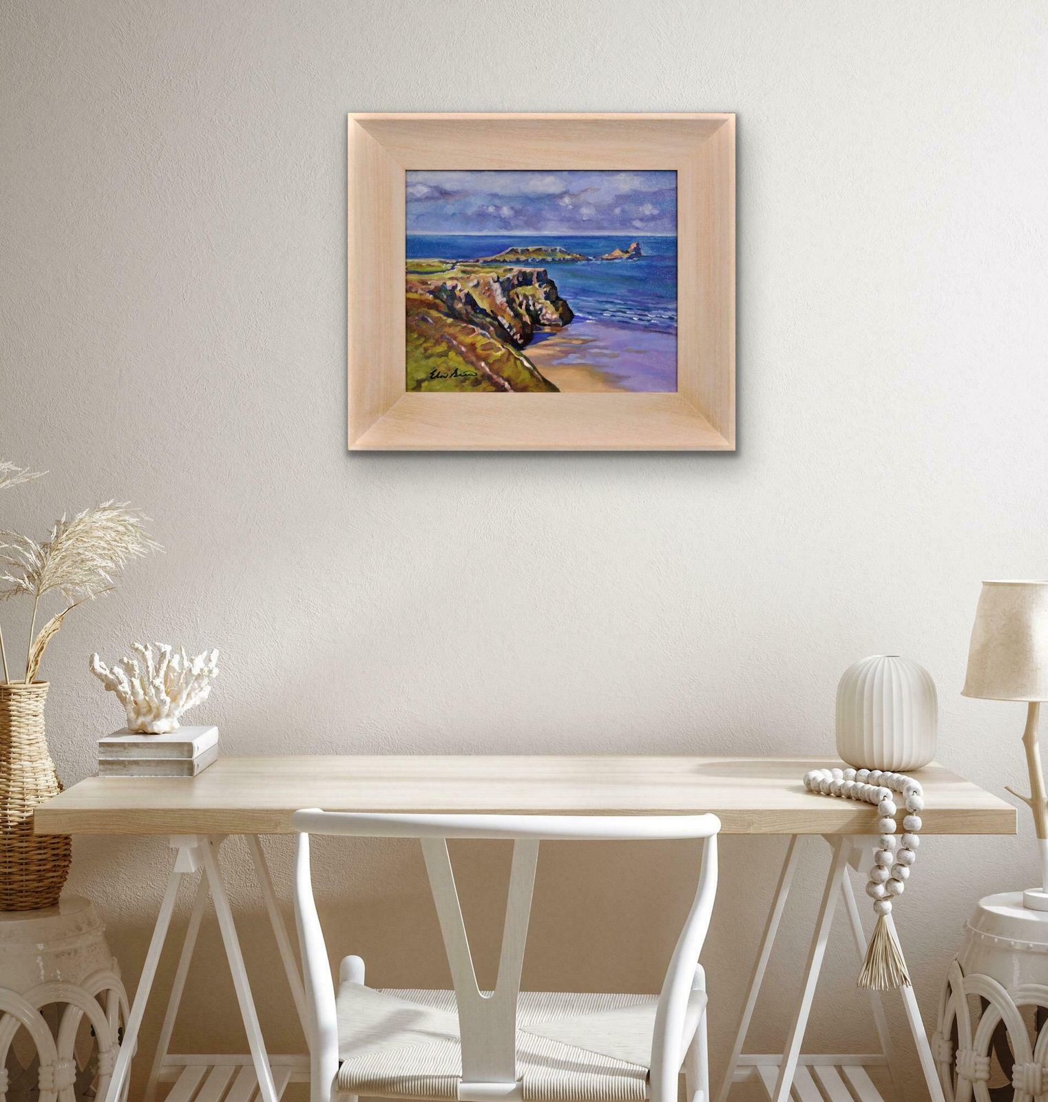 2895.0 Elin Sian Blake Worm’s Head (Pen Pyrrod), Gower Peninsula. Rhossili. Swansea Bay. South Wales. photo