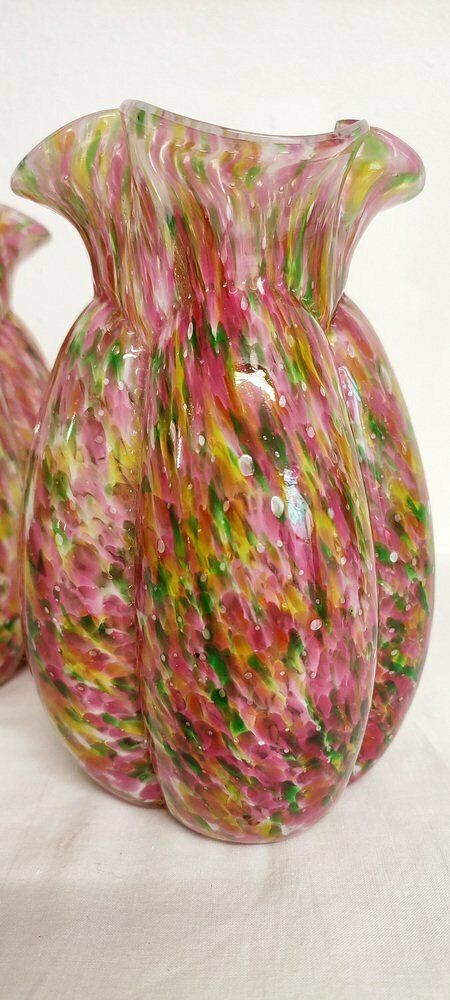 Crystal Vases, Italy, 1940s, Set Of 2 photo vintage