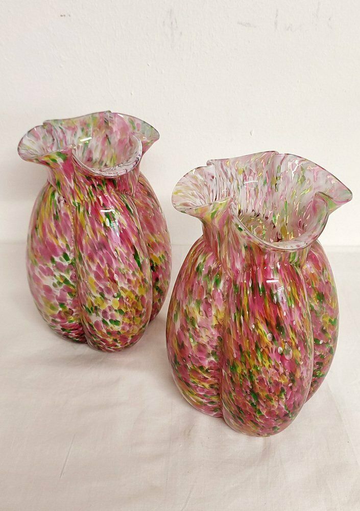 photo for sale Crystal Vases, Italy, 1940s, Set Of 2