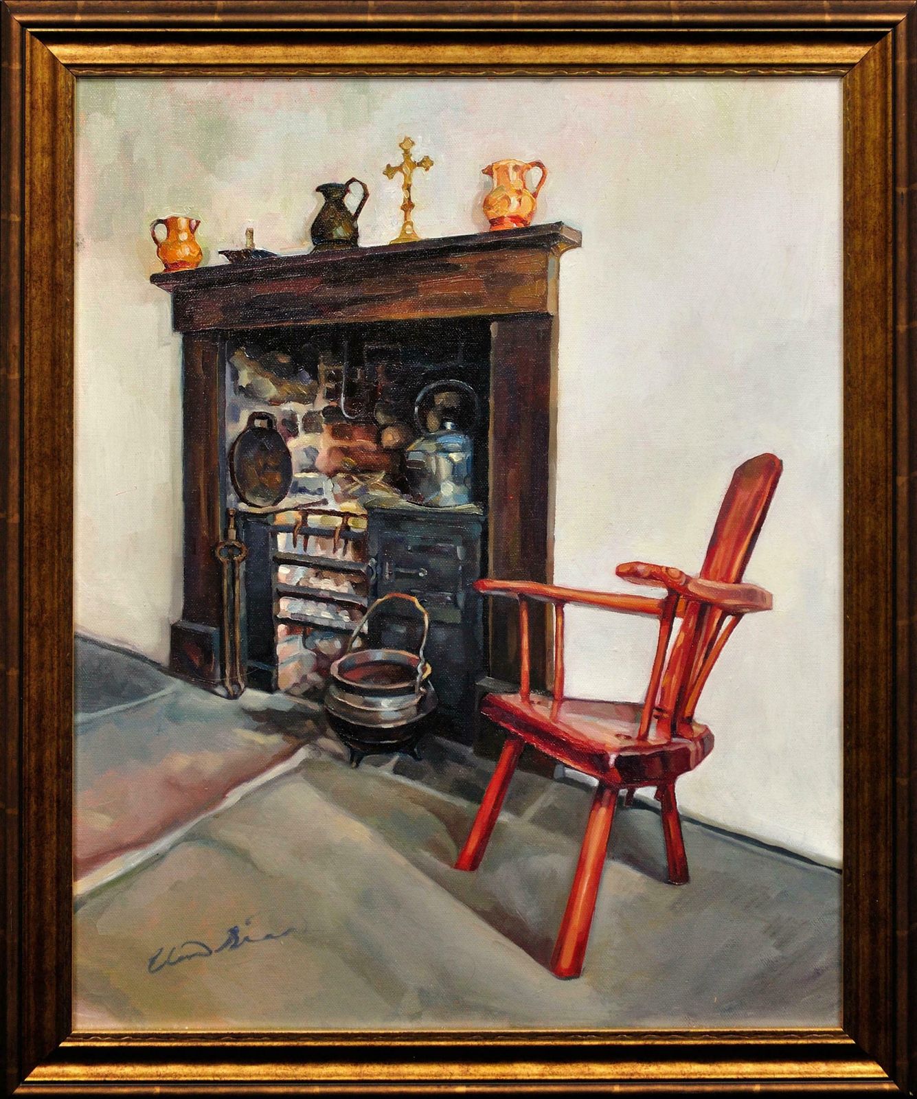 Elin Sian Blake Ty Nain (Grandma’s House). A Welsh Cottage Interior. Hearth. Cast Iron Oven.