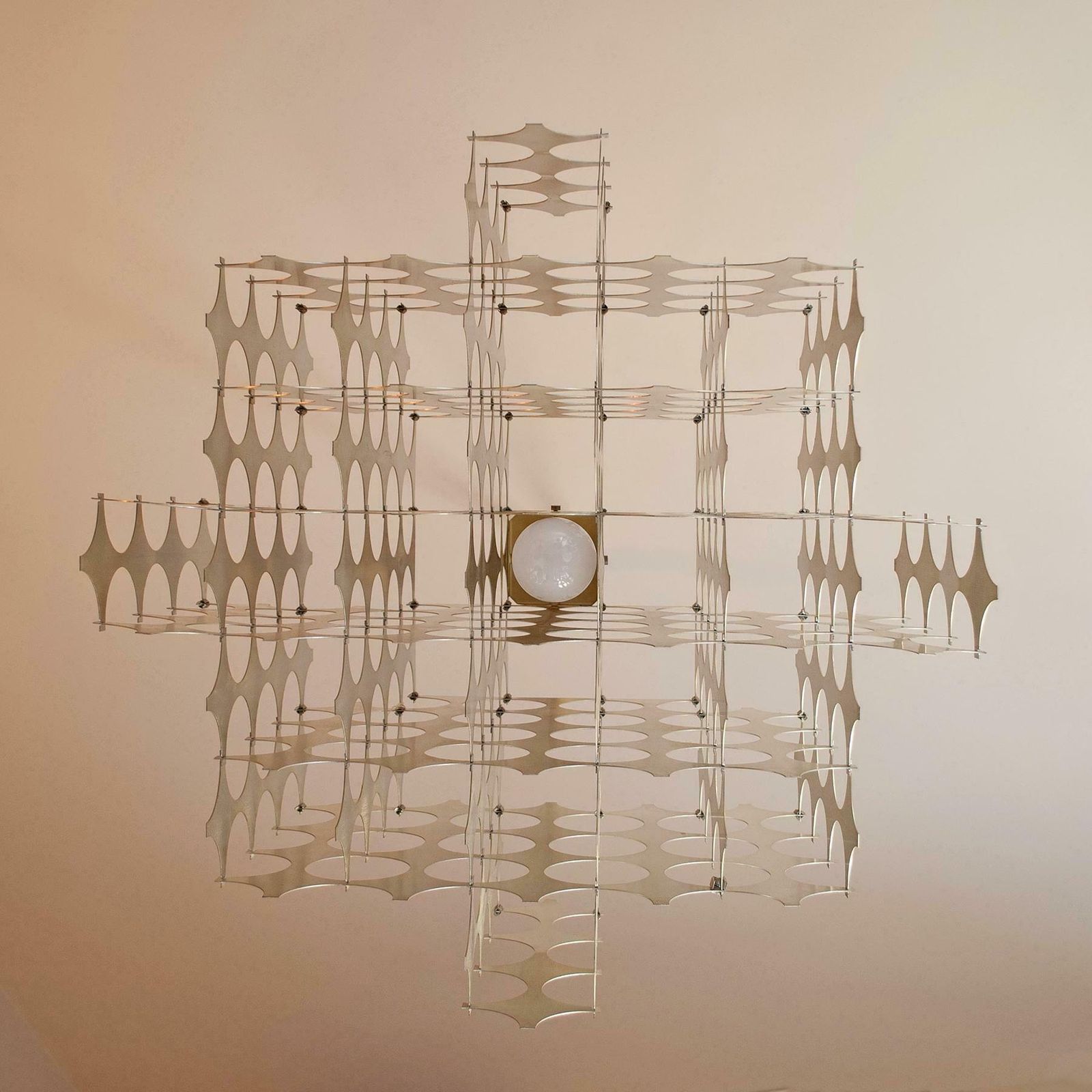 Mario Marenco Chandelier Chyntia 1970s photo vintage